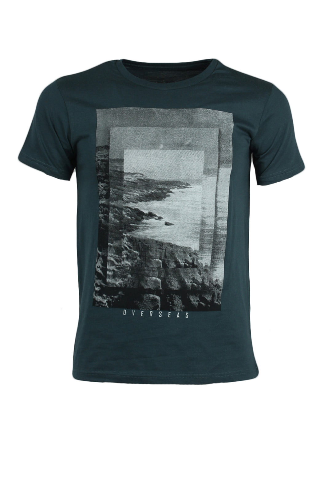 T-Shirt in cotone con stampa a contrasto