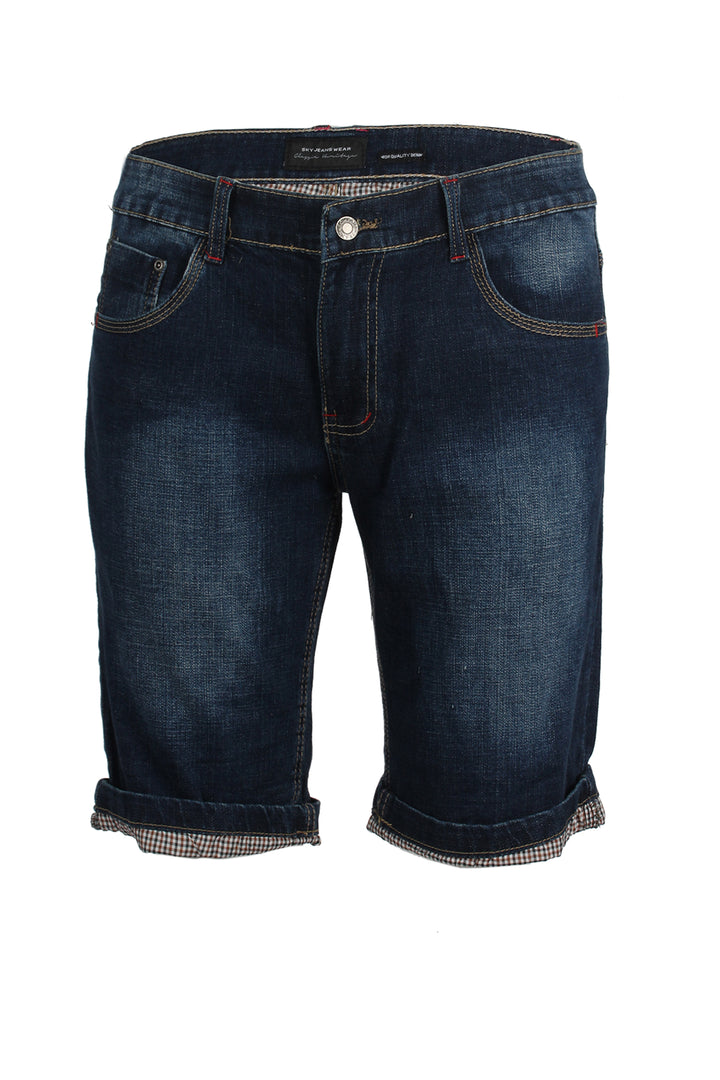 Bermuda jeans effetto used